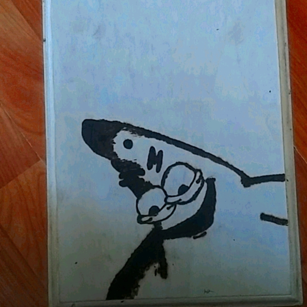 Woodburned patrick star😂